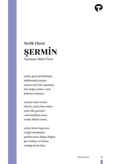 Şermin - Tevfik Fikret - Turkuvaz Kitap