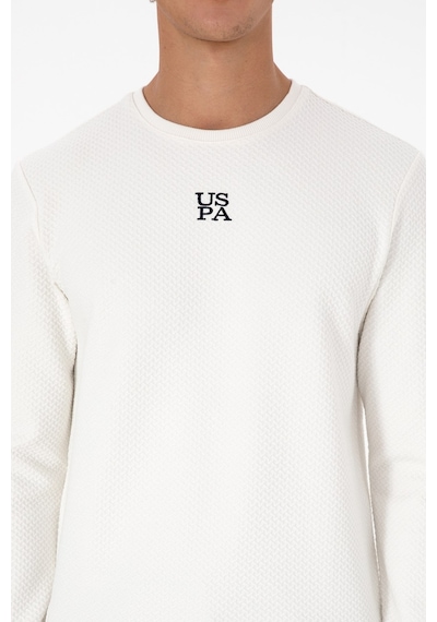 U.S. Polo Assn. Erkek Regular Fit Bisiklet Yaka Krem Sweatshirt 2237151