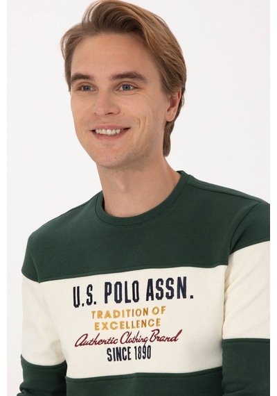 U.s. Polo Assn. Erkek Koyu Yeşil Sweatshirt 50310433-vr079 Koyu Yesıl