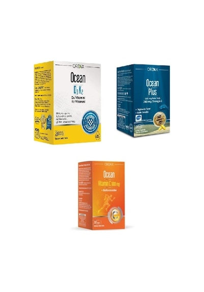 Ocean D3k2 Vitamin 20 Ml+plus Balık Yağı 30 Kapsül+c Vitamin 1000 Mg 30 Tablet