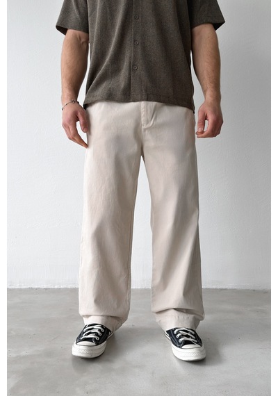 Flaw Basic Baggy Pantolon-29201 Taş Rengi