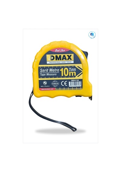 Şerit Metre 10 M X 25 Mm Sarı Kasalı Ölçüm Aleti Manuel Mid Onayl