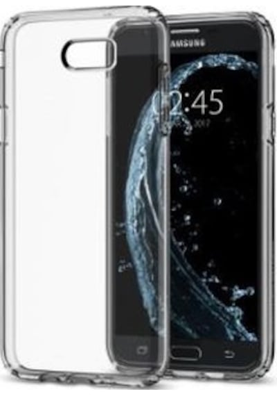 Spigen Galaxy J7 2017 İle Uyumlu Kılıf Liquid Crystal 4 Tarafı Koruma Şeffaf
