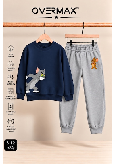 Overmax Çocuk Tom & Jerry Baskılı Kapüşonsuz Eşofman Takımı 3-12 Yaş Lacivert Üst-gri Alt - 921757313 Lacivert Üst-gri Alt Overmax Çocuk Tom & Jerry Baskılı Kapüşonsuz Eşofman Takımı 3-12 Yaş Lacivert Üst-gri Alt - 921757313 Lacivert Üst-gri Alt