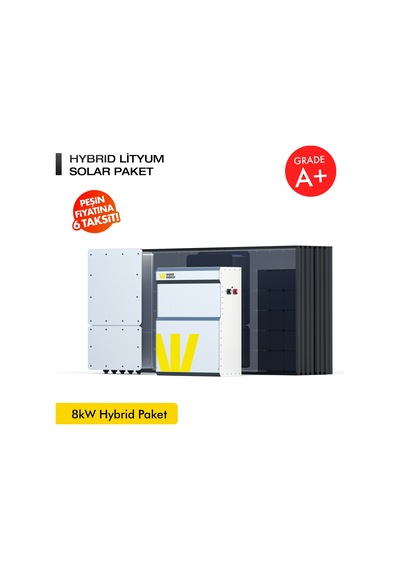 Werer Energy 8kW Hybrid Solar Paket - LiFePO4 Batarya/Inverter/Solar Panel