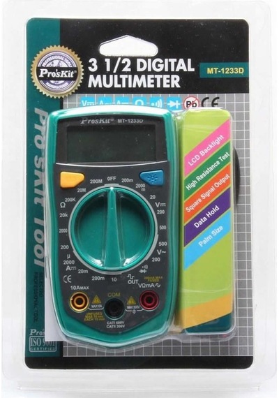 Proskit Mt-1233d Multimetre Mini Cep El Tipi Voltmetre Ampermetre Ac Dc Voltaj Akım Direnç Diyot