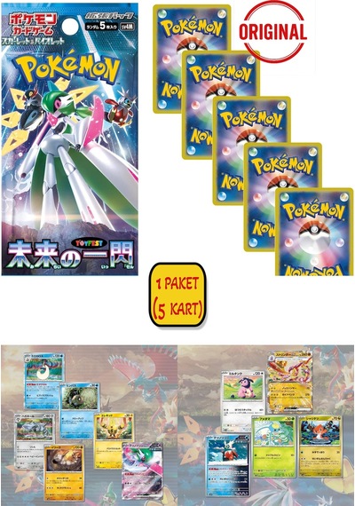 1 Paket 5 Kart Lisanslı Bandai Pokemon Future Flash Japonca Booster Paket Koleksiyon Kart