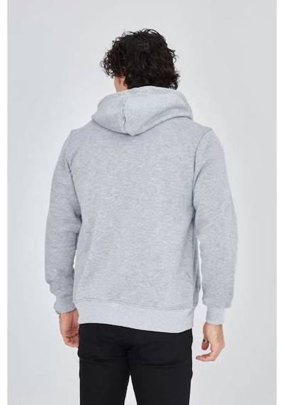 Butik İstanbul Unisex Tam Fermuarlı Kapşonlu Sweatshirt - Gri