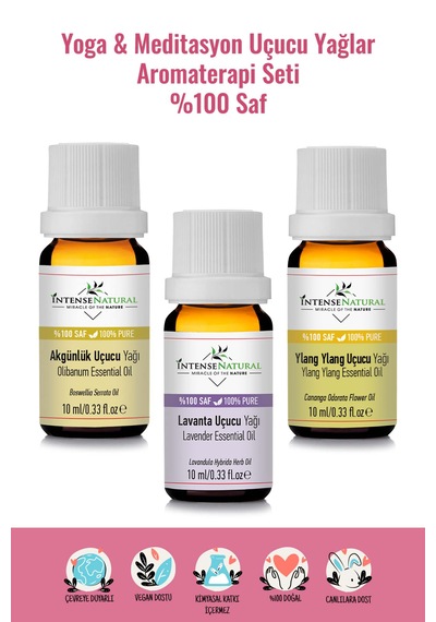 Intense Natural Akgünlük + Lavanta + Ylang Ylang Uçucu Yağı 3 x 10 ML﻿