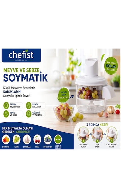 Chefist Aşrrjlı Meyve Ve Sebze Soymatik Çok Renkli
