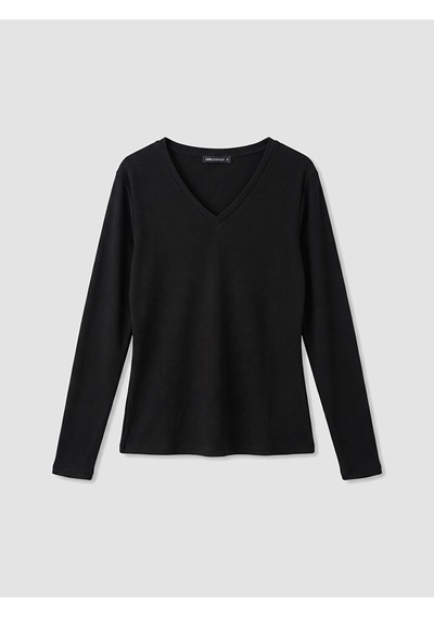 Lcw Everyday Siyah V Yaka %100 Pamuklu Kadın Body