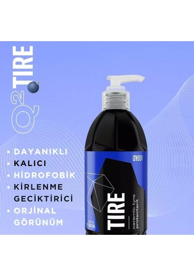 Tr Gyeon Q² Tire Lastik Parlatıcı Ve Koruyucu Jel - 500 Ml -seramik Bazlı Lastik Teker Cilası