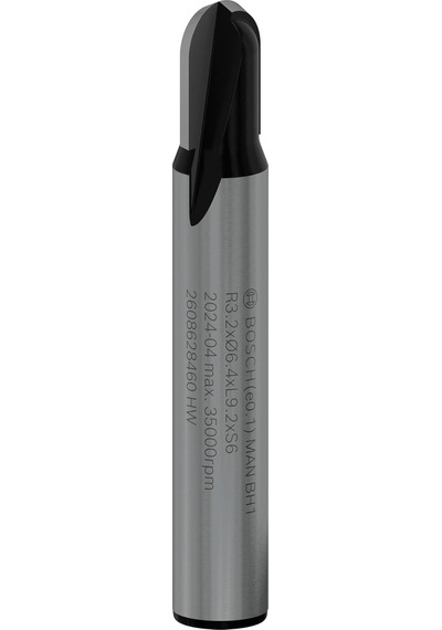 2608628460-000 2608628460 Oyuk Freze 6 Mm R1 3.2 Mm D 6.35 Mm U 9,1 Mm G 40 Mm