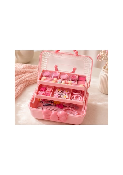 Çocuk Takı Ve Toka Organizeri Otomatik Açılır Katlı Düzenleyici Kutu 27x15x15 Cm Pembe Taşınabilir Çok Bölmeli Saklama Çantası Pembe Çocuk Takı Ve Toka Organizeri Otomatik Açılır Katlı Düzenleyici Kutu 27x15x15 Cm Pembe Taşınabilir Çok Bölmeli Saklama Çantası Pembe