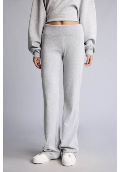 Defacto Flare Fit Ribana Gri Kadın Pantolon E0628ax/gr210