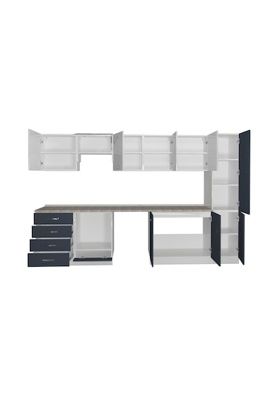 Decoraktiv Elite 325q Ankastre Fırın Modüllü Mdf Hazır Mutfak Dolabı - Tezgah Dahil - Antrasit - Beyaz Decoraktiv Elite 325q Ankastre Fırın Modüllü Mdf Hazır Mutfak Dolabı - Tezgah Dahil - Antrasit - Beyaz