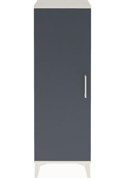 Arges Dolap Tek Kapaklı Tek Askılı 44x30x134 Aytaşı-antrasit Aytaşı