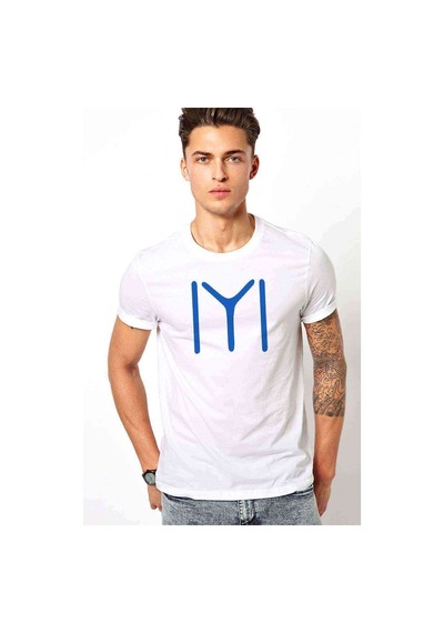 Kayı Boyu Baskılı Beyaz Erkek Tshirt