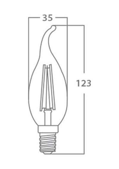 Kıvrık Buji Led Ampul Cam 4 W E-14 6500K Beyaz Işık Braytron - B