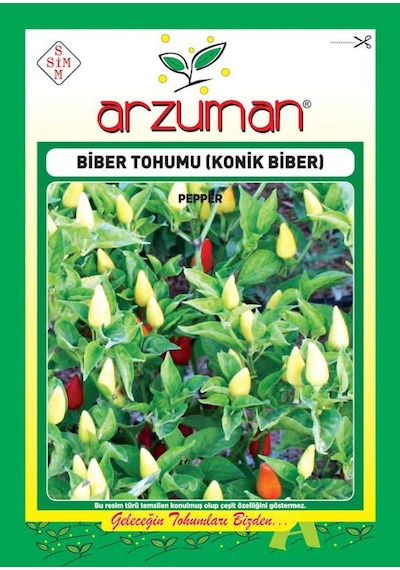 Arzuman Konik Turşuluk Cin Biber Tohumu 5 Gr