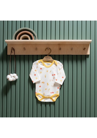 Tiffany Baby & Kids Tiffany Baby Strawberry Organik Theme Uzun Kol Body 45011 Ekru