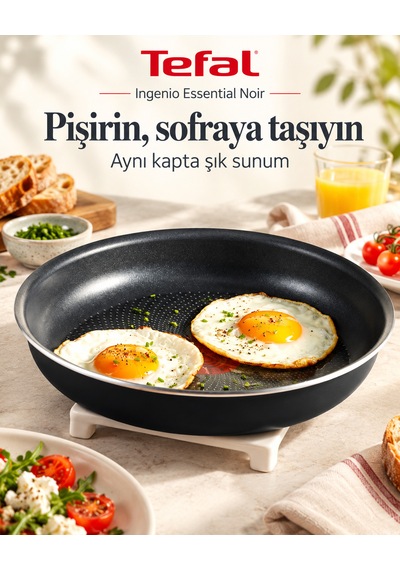 Ingenio Essential Noir 4 Parça Çıkarılabilir Saplı Tencere Ve Tava Seti L2006502 Siyah
