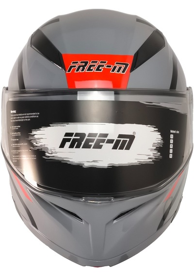Free-m 965 Upset Nardo Gri-siyah Çene Açılır Kask