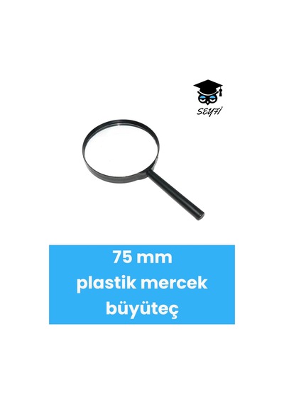 75 Mm Saplı Büyüteç Plastik Mercek