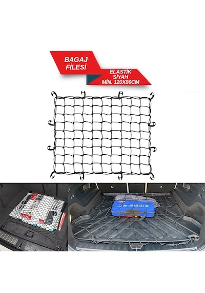 Bagaj Filesi Büyük Boy 120cmx80cm Siyah 1