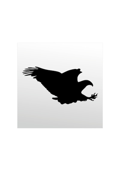Folyo Sticker Kartal Adkpquy627 90 Cm Uzunluk Siyah