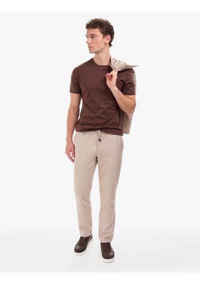 Pierre Cardin Erkek Koyu Kahverengi Tişört Basic 50321139-vr084