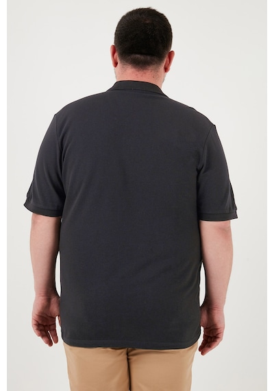 Buratti Pamuklu Regular Fit Büyük Beden Erkek Polo Yaka T Shirt 5902127B Antrasit