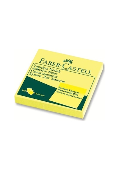 Faber-Castell Yapışkan Notluk 75X75Mm Sarı
