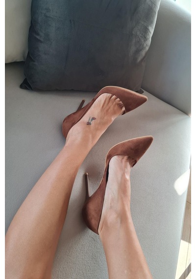 001 200 Topukla Kadın 10 Cm Topuklu Klasik Sivri Burun Stiletto 001