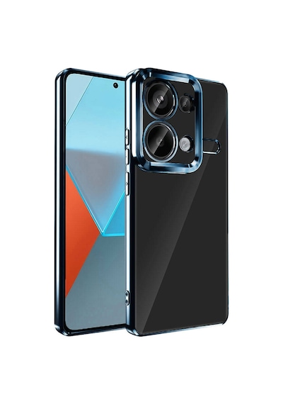 Ardemix Redmi Note 13 Pro 4g Kılıf Kamera Korumalı Logo Gösteren Omega Kapak - Siyah Siyah
