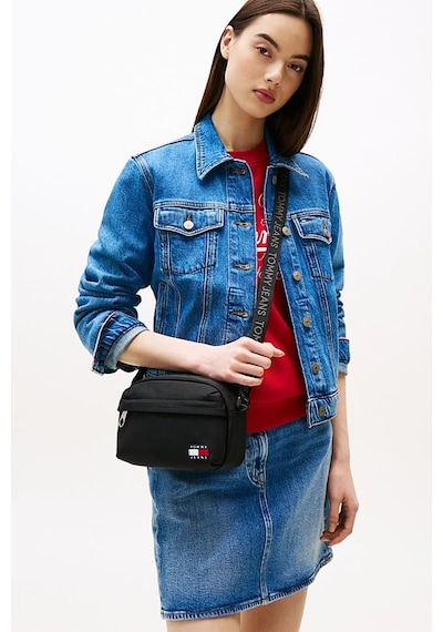 Tommy Hilfiger Kadın Tjw Essential Logo Çapraz Askılı Çanta - Siyah Black