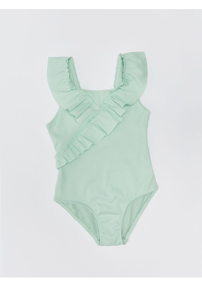 Deep Beach Fırfırlı Dokulu Kumaş Kız Çocuk Mayo Db200789cm 001