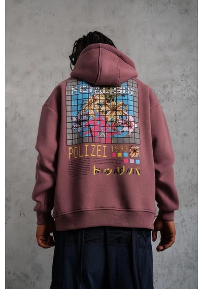 Ertaştrendstore Erkek 3 İplik Pamuklu Kapüşonlu Baskılı Cepli Oversize Sweatshirt Hoodie - Gül Kurusu Çok Renk Ertaştrendstore Erkek 3 İplik Pamuklu Kapüşonlu Baskılı Cepli Oversize Sweatshirt Hoodie - Gül Kurusu Çok Renk