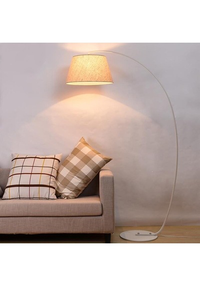 RİOLİGHT RETRO RUSTİK BEYAZ GÖVDE KREM KUMAŞ BAŞLIK METAL LAMBADE