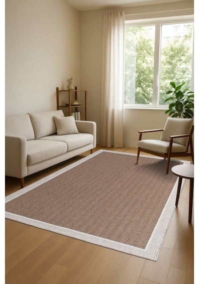 Venüs Sisal Antrasit Modern Dokuma Kilim Hasır Halı 513jut - Bej