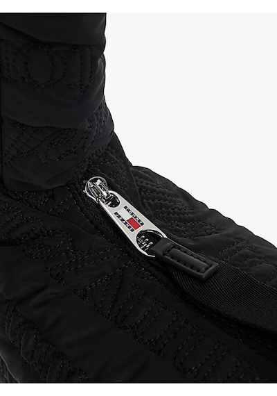 Tommy Hilfiger Kadın Kısa Kulp Fermuar Kapama Siyah Omuz Çantası Aw0aw17880-bds-9963 Siyah