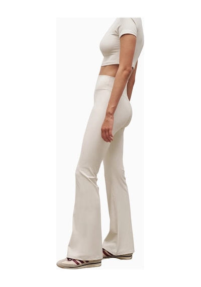 Because Of Alice Base Sculpting Flared Leggings Şekillendirici Yüksek Bel Bol Paça Kadın Tayt Krem