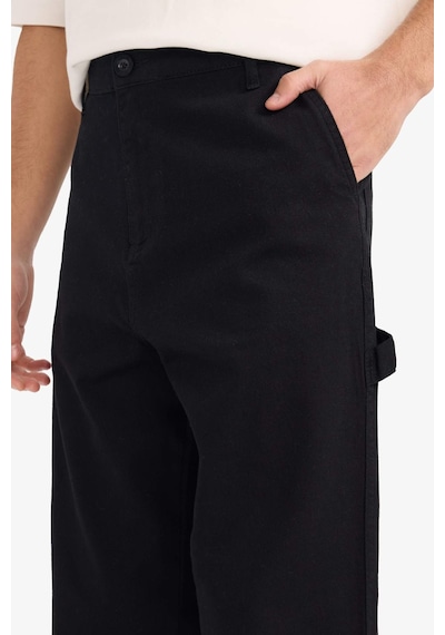 Defacto Baggy Fit Düz Paça Pantolon E9020ax25aubk81 Siyah-bk81