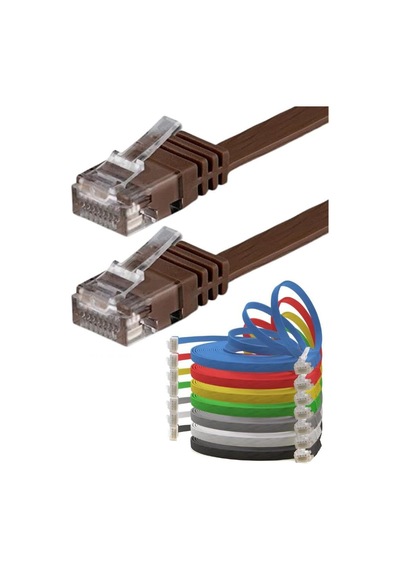 Cat6 Kablo Yassı Ethernet Network Lan Ağ İnternet Kablosu Standart