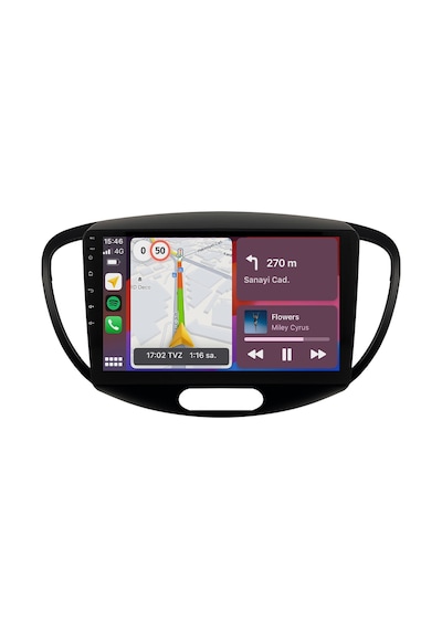 Hyundai I10 Android Multimedya Sistemi 2008-2012 4gb Ram, 64gb Hafıza, Bluetooth, Carplay & Android Auto Kamera  9"