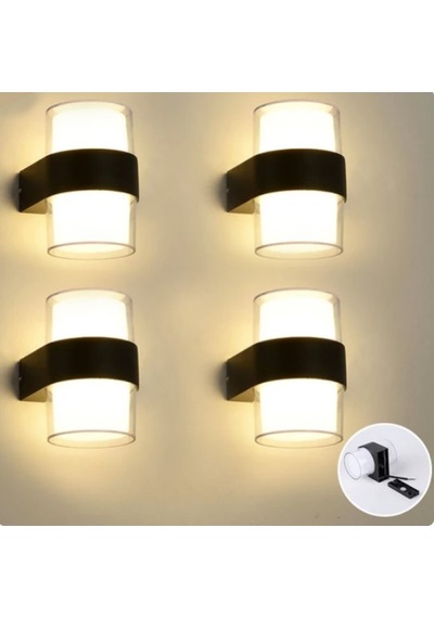 4 Adet Duvar Led Lamba 12w Gün Işık3200k Bahçe Teras Iç&dış Mekan Gün Işığı