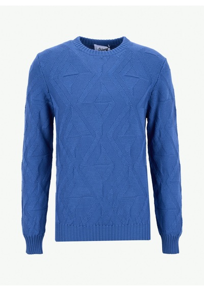 Alpha Studio Mavi Erkek Bisiklet Yaka Regular Fit Geometrik Desenli Kazak Au-3080c Crewneck Merıno Urban Knıt Alpha Studio Mavi Erkek Bisiklet Yaka Regular Fit Geometrik Desenli Kazak Au-3080c Crewneck Merıno Urban Knıt