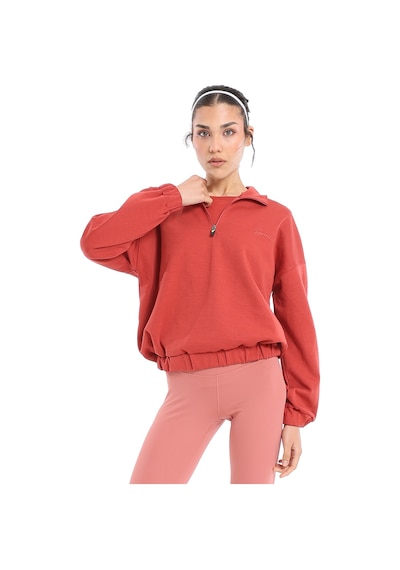 Sportive Burgos Kadın Turuncu Günlük Stil Sweatshirt 24kk012-krmt Kahverengi