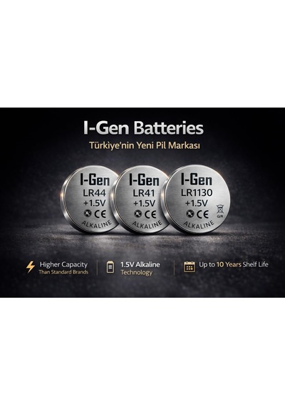 Batteries Lr44 1.5v Alkalin Düğme Pil Ag13, A76, L1154 10'lu Paket