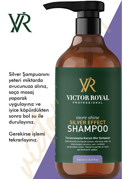 Victor Royal Turunculaşma Karşıtı Mor Şampuan 500 Ml Boyalı
